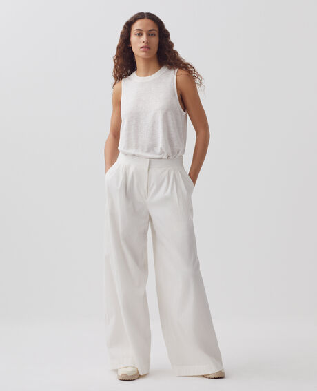 YVONNE - Weite Hose aus Baumwolle 8885 00 white 3spa290c10