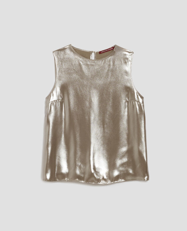 Ärmelloses Top I322 dune beige