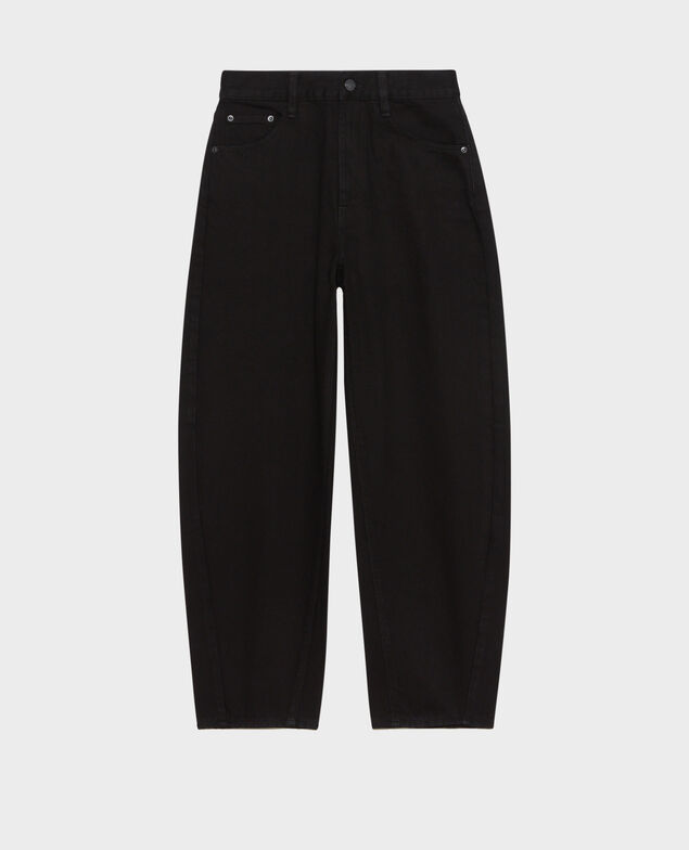 SYDONIE - BALLOON - Weite 7/8-Jeans mit hoher Taille Noir denim Palloono