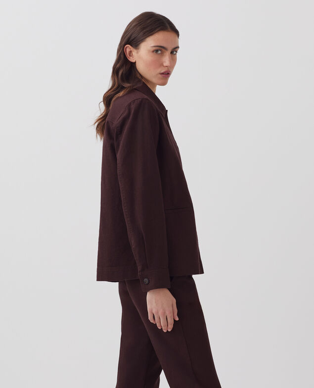 Workwear Jacke J790 chocolate plum