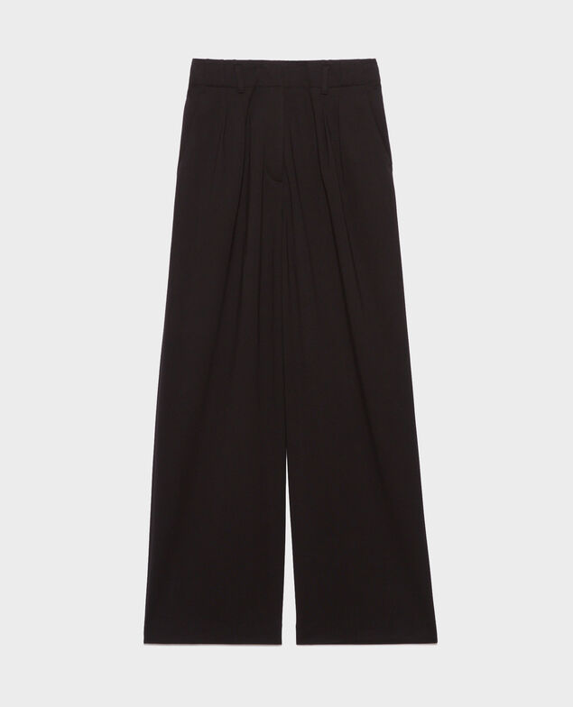 YVONNE - Weite fließende Hose 8853 09 black