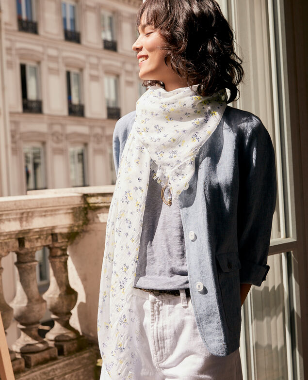 Gemustertes Tuch mit Crinkle-Effekt Lillybell kaolin