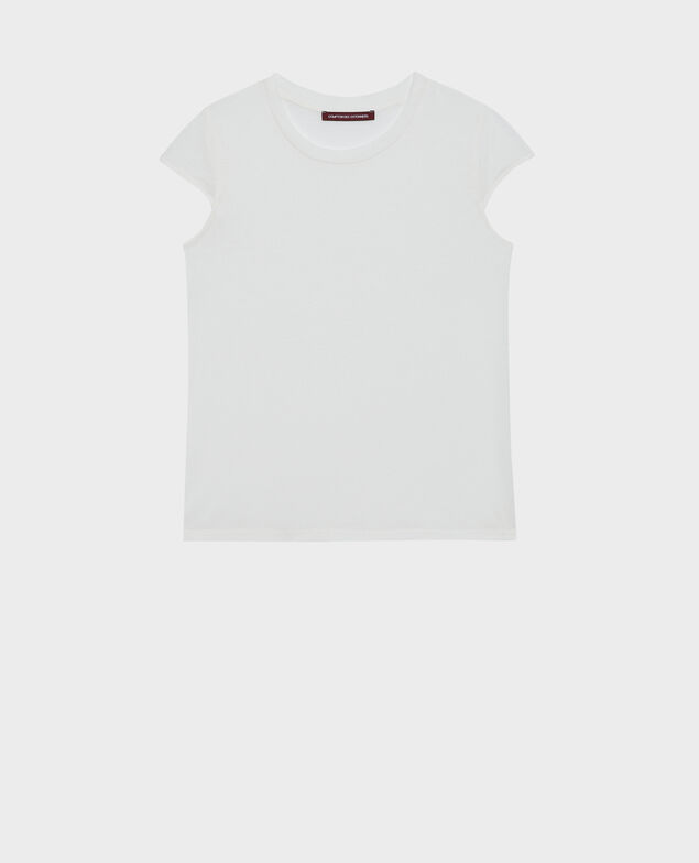 MANON – T-Shirt mit Rundhalsausschnitt aus gemischter Baumwolle 06 gray