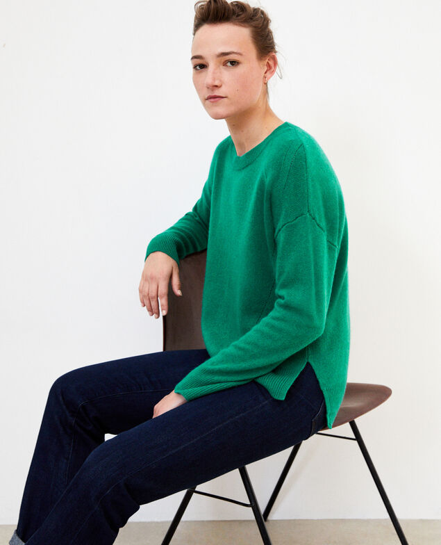 Pullover aus Kaschmir Ultra green