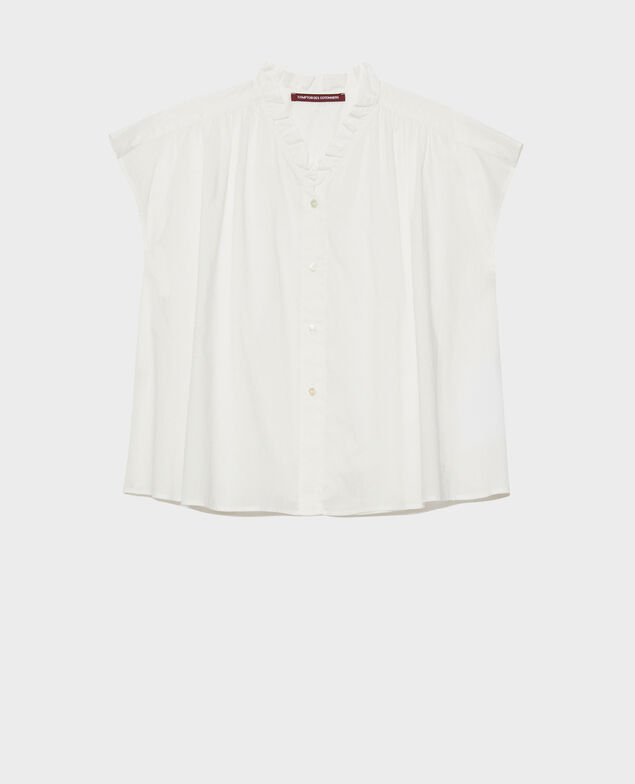 Top aus Baumwollvoile 01 white