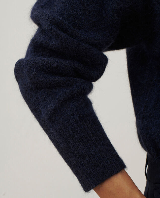 Pullover aus Alpakamischwolle A692 navy
