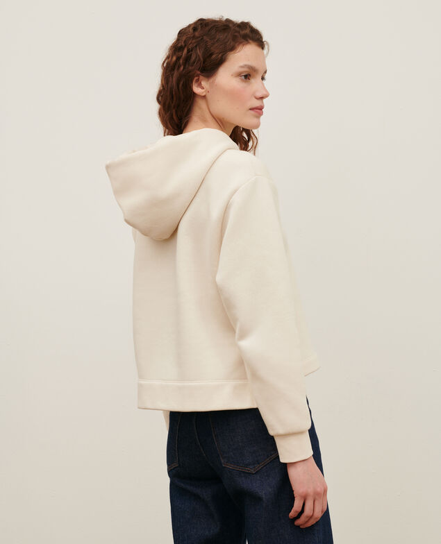 Kapuzen-Sweatshirt 0107 off white