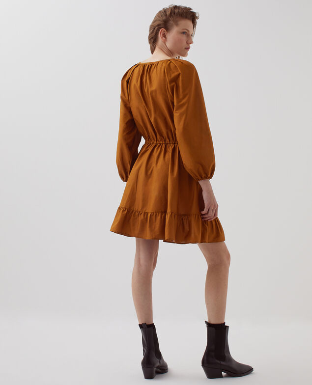 Kurzes Kleid mit 3/4-Ärmeln I360 monks robe brown