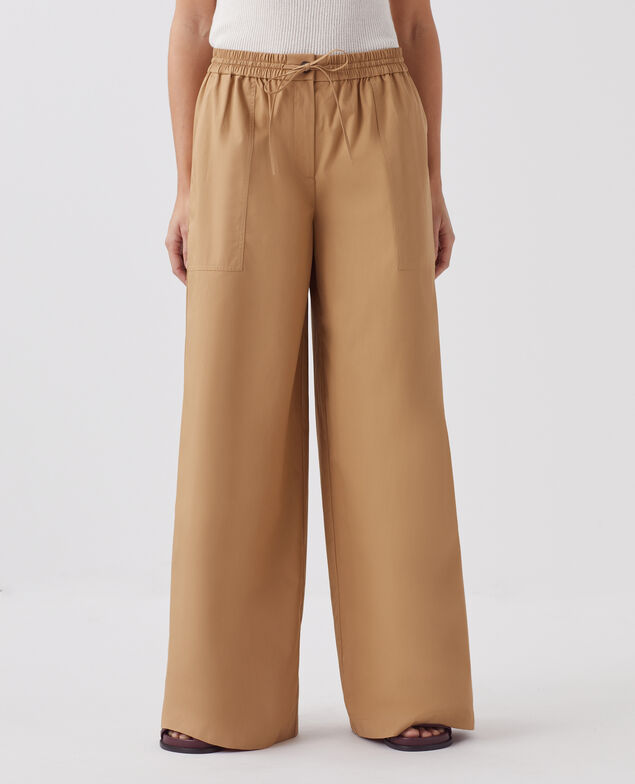 YVONNE - Weite Hose J330 cartouche beige