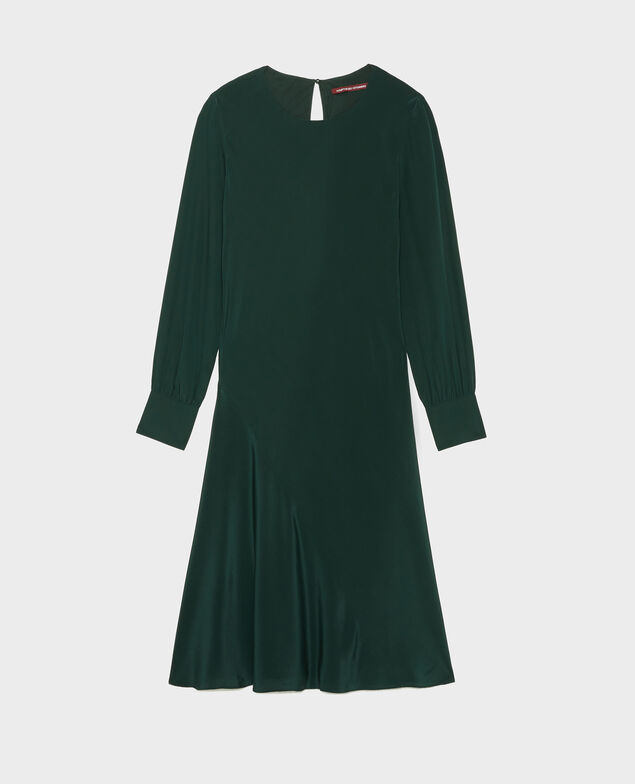 Schräg geschnittenes, fließend fallendes Seidenkleid Scarab