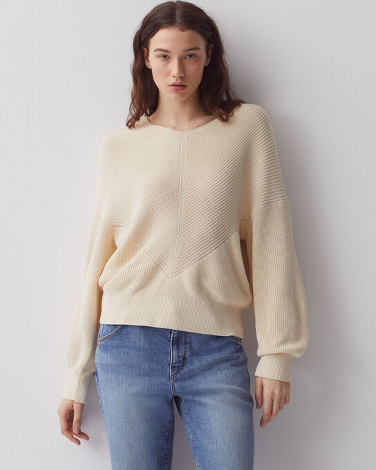 Pullover mit V-Ausschnitt aus Baumwolle H304 ALBORE