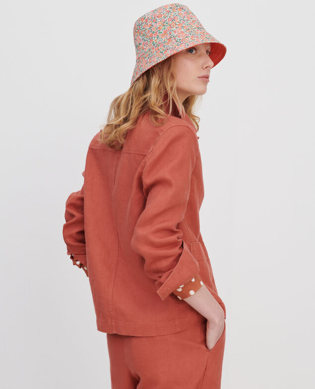 Arbeitsjacke aus Panamaleinen 7200c 13 red