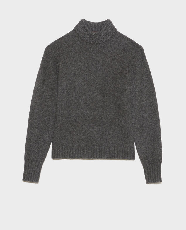 Pullover mit hohem Kragen aus Kaschmir 8835 05 gray