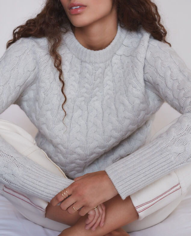 Pullover mit Rundhalsausschnitt aus Merinowolle
