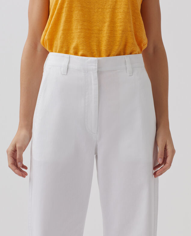 BLANDINE - Gerade Hose H001 brillant white
