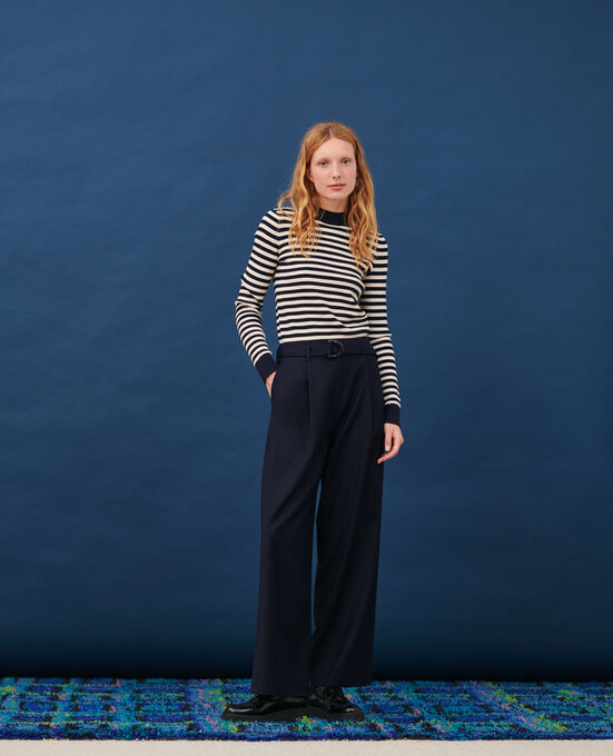 YVONNE - Weite Hose 7012C 69 NAVY