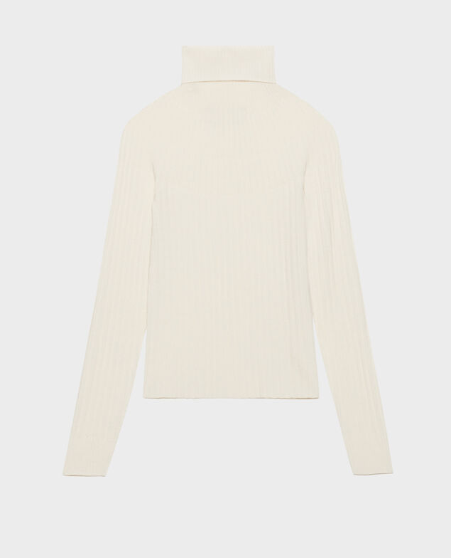 Rollkragenpullover aus Merinowolle 8843 00 white 2wju048w20