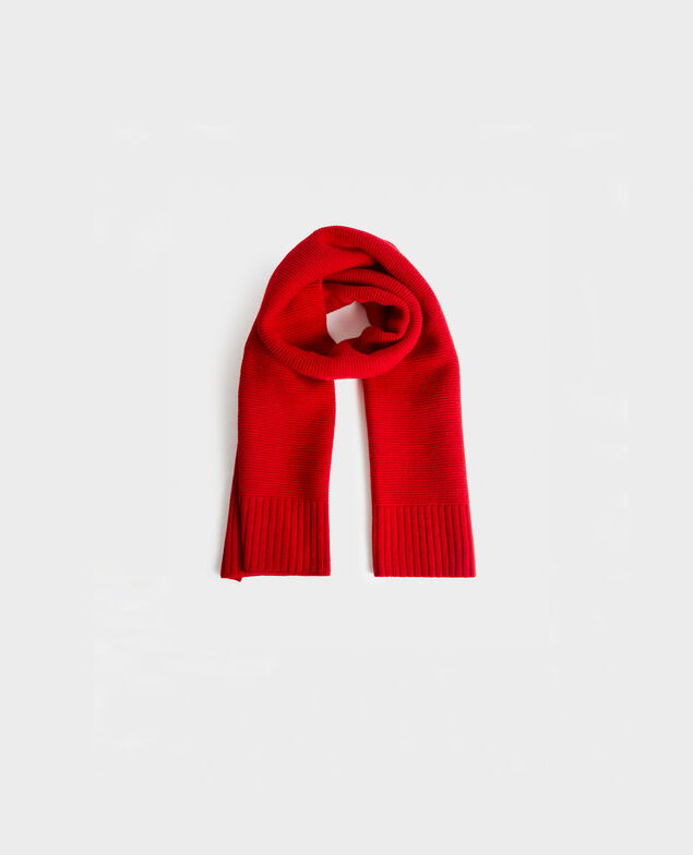 Gestrickter Wollschal Royale red