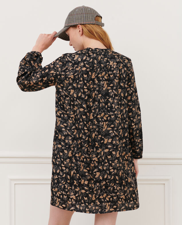 Fließendes gemustertes Kleid 8910 34 brown print