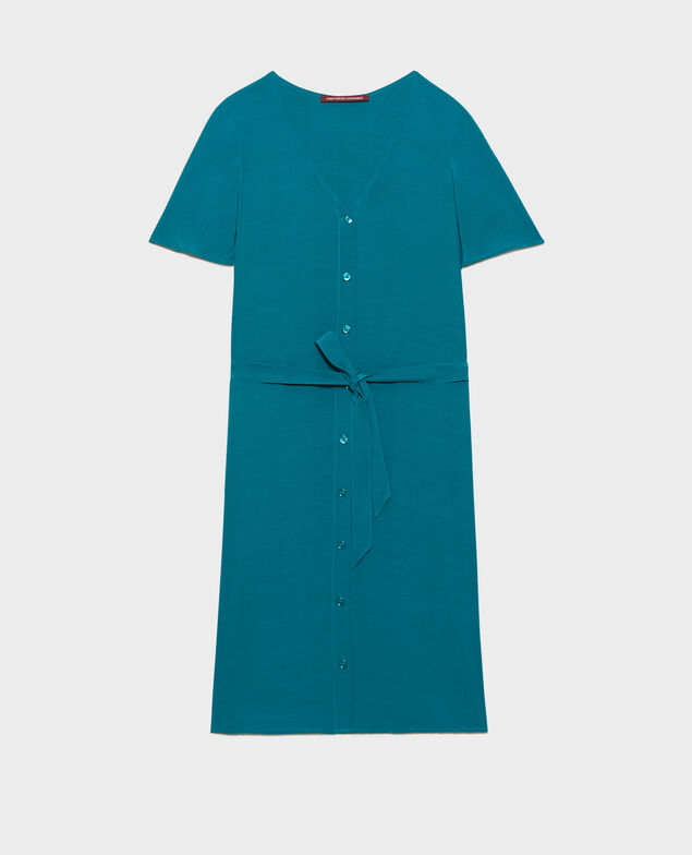 LAËTITIA - Kurzes Kleid mit fließendem Fall 8906 harbor blue