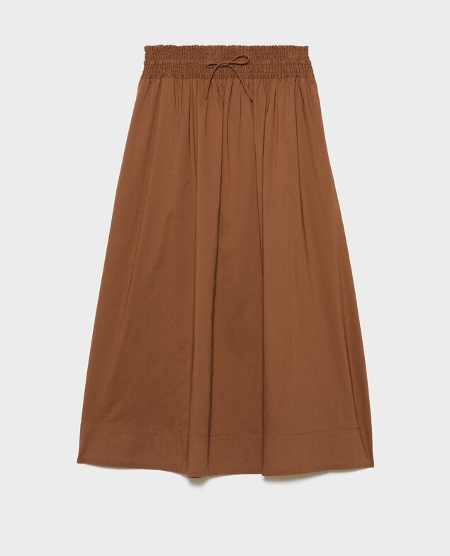 Langer Rock aus Baumwolle 35 brown