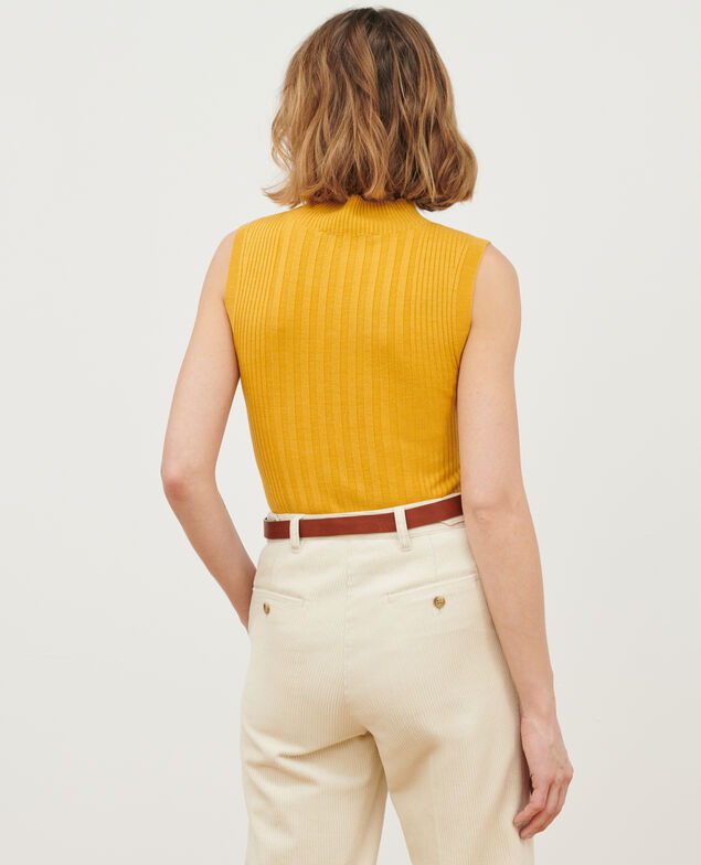 Top aus Merinowolle A440 yellow knit 3wju079w20