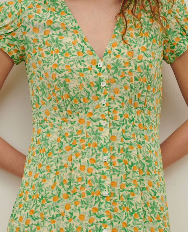 LUDIVINE - Fließendes langes Kleid 0420 zest yellow