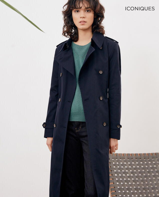 Klassischer schnitt trenchcoat Navy