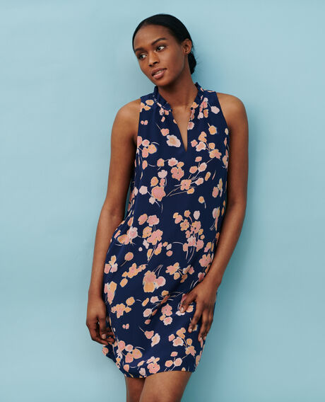 Seidenkleid Print navy 2sdr447s01
