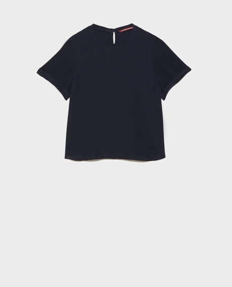 CORINNE - T-Shirt aus Seide 7012c 69 navy 2sto013s01