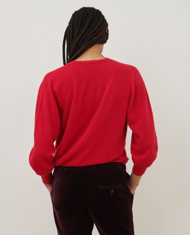 Pullover mit V-Ausschnitt aus Kaschmir