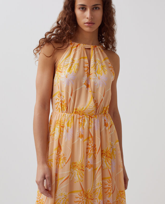Langes fließendes Kleid H310 dahlia v2 beige