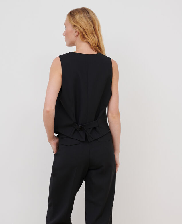 Anzugweste aus Wolle A091 black