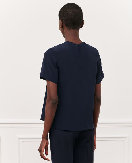 CORINNE - T-Shirt aus Seide 7012c 69 navy 2sto013s01