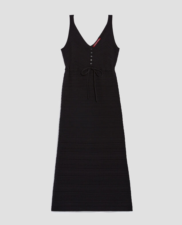Gehäkeltes Kleid aus Baumwolle H091 black beauty