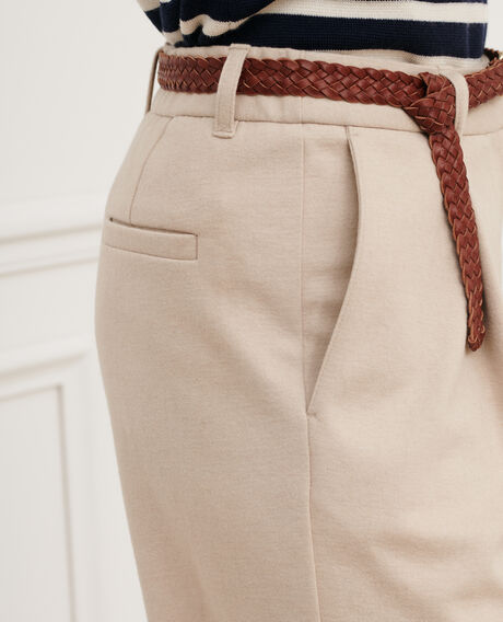 Zigarettenhose aus Woll-Jersey 8896 31_beige 2wpj316w18