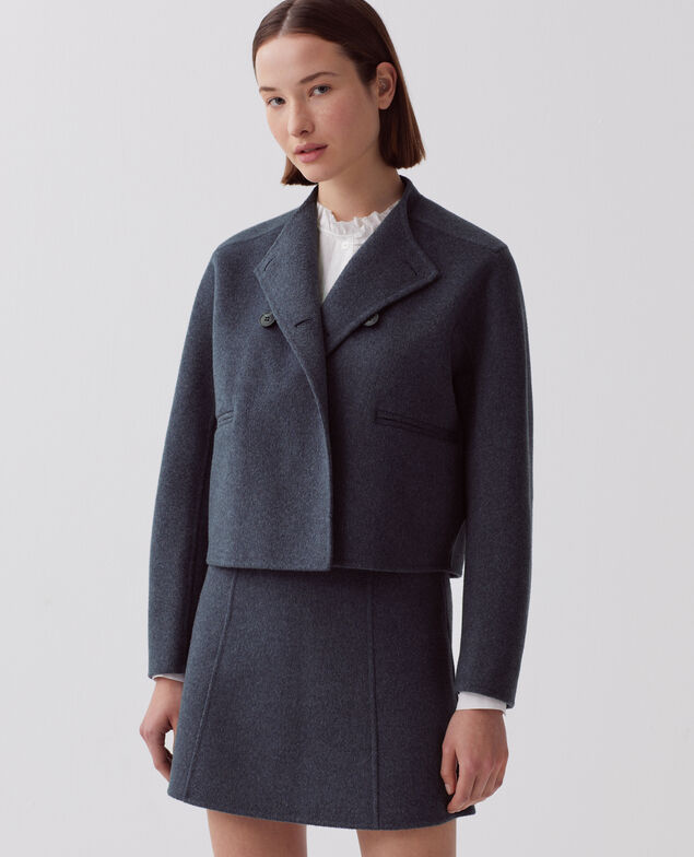 Kurze, doppelseitige Jacke I680 blue nights