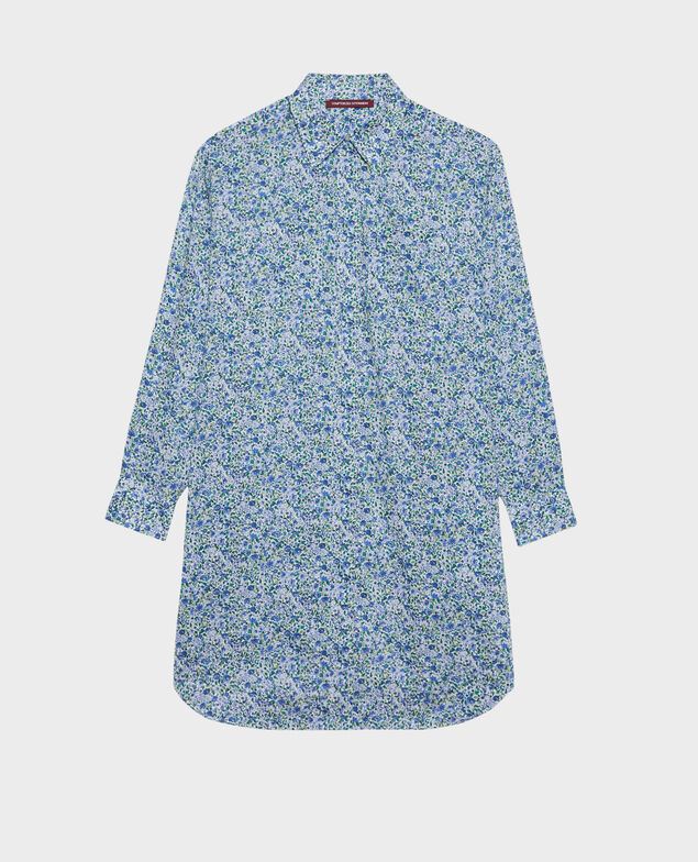 Hemdkleid aus Baumwolle 92 print blue