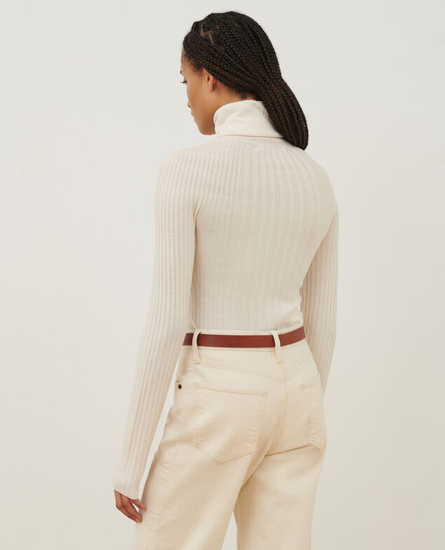Pullover mit Rollkragen aus Merinowolle