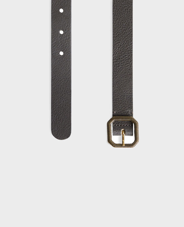 Schmaler Ledergürtel 8879 58 darkgreen