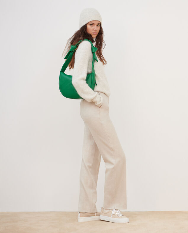 BLANDINE - Gerade Hose aus Flanell
