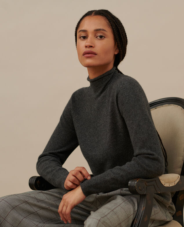 Pullover aus Kaschmir A082 lt charcoal grey 3wju124w23