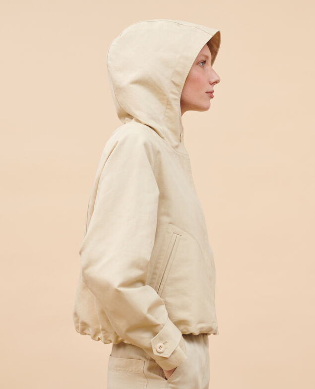 Blouson aus Mischleinen