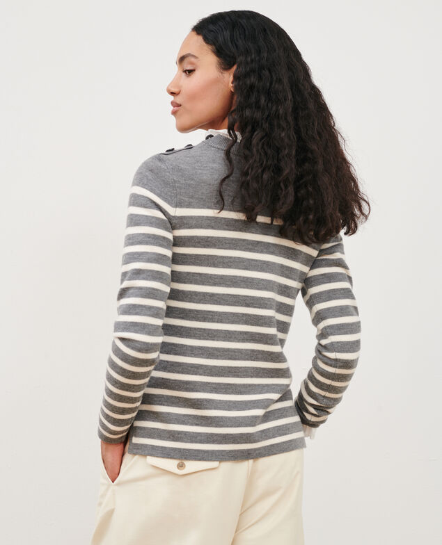 MADDY - Pullover aus Merinowolle im Marinelook 8873 04 grey stripes