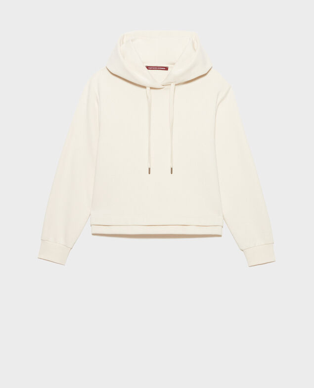 Kapuzen-Sweatshirt 0107 off white