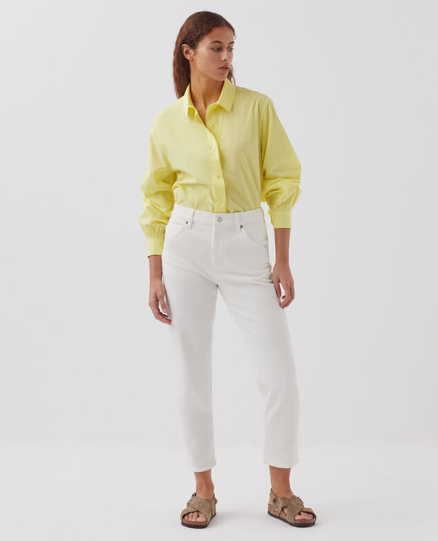 Weite Bluse aus Baumwolle H431 blazing yellow