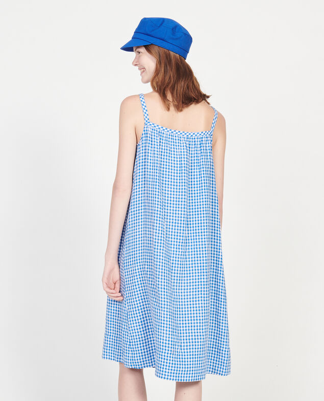 Baumwollkleid Vichy princess blue gardenia