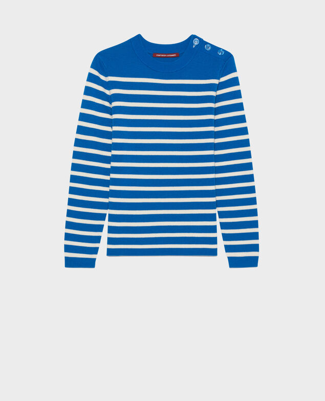 MADDY - Pullover aus Merinowolle im Marinelook 84 stripe blue