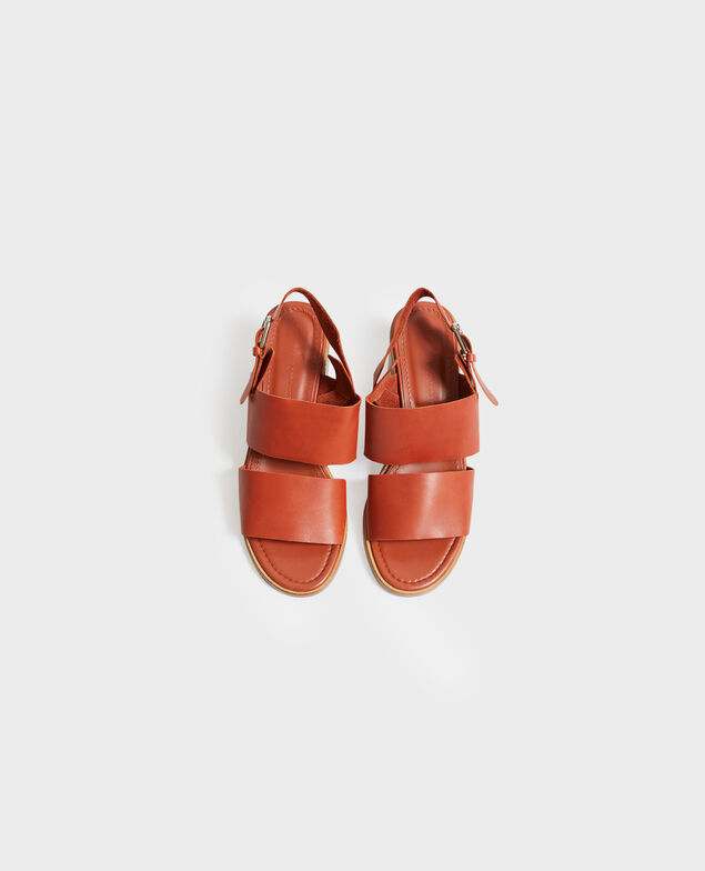 Ledersandalen mit Absätzen 29 dark orange