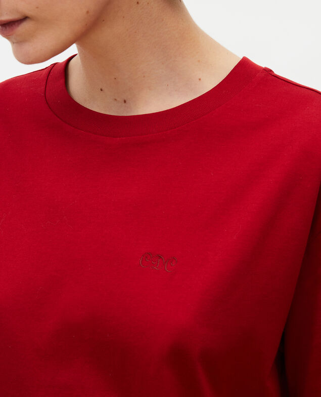 Oversize-T-Shirt aus Baumwolle mit kurzen Ärmeln Royale red Maincy